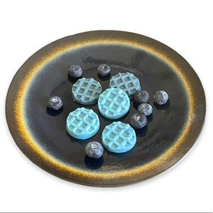 New VintageBitch Gifts - Handmade Organic Blueberry Waffle Mini Soaps 5 Pcs